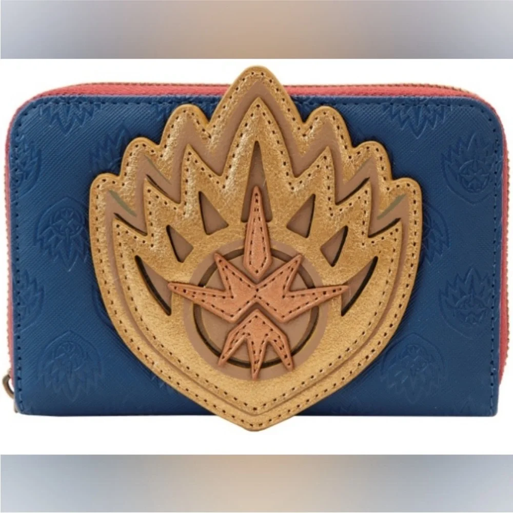 Set-Loungefly X Marvel Guardians of the Galaxy 3 Badge Mini Backpack and Wallet